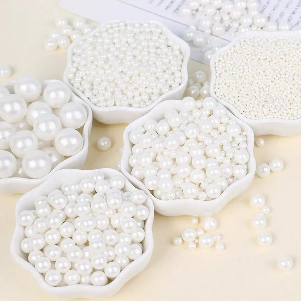 85 g 0,2/0,4/0,6/0,8 cm weiße Farbe, Perlenkugel, Kuchendekoration, DIY, Donut, Dessert, Backen, Streusel, dekorativ, nur zur Dekoration – Detail 2