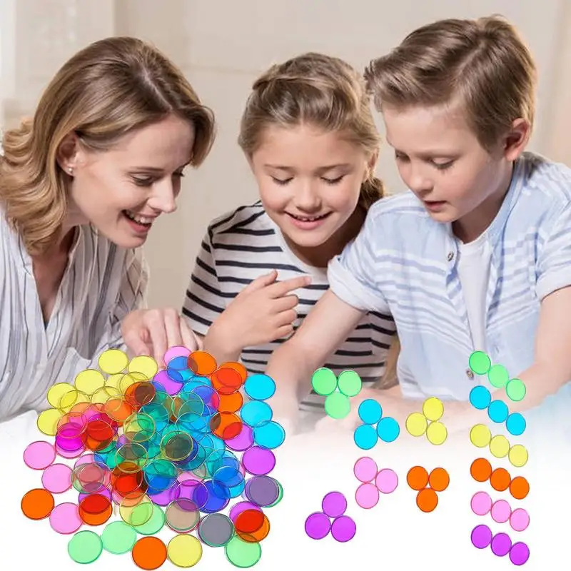 Bingo Chips Coin Toy Toddler With Magnetic Rod Accessories With 100pcs Mix Color Chips For Senior Family Game Nights Educational