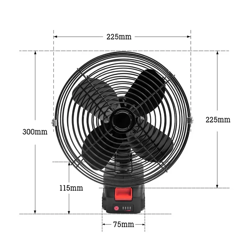 Imagem -06 - Ventilador Elétrico sem Fio Household Outdoor Lítio Recarregável Ventilador Elétrico Portátil Makita Interface Camping Fan Ferramentas Elétricas 21v