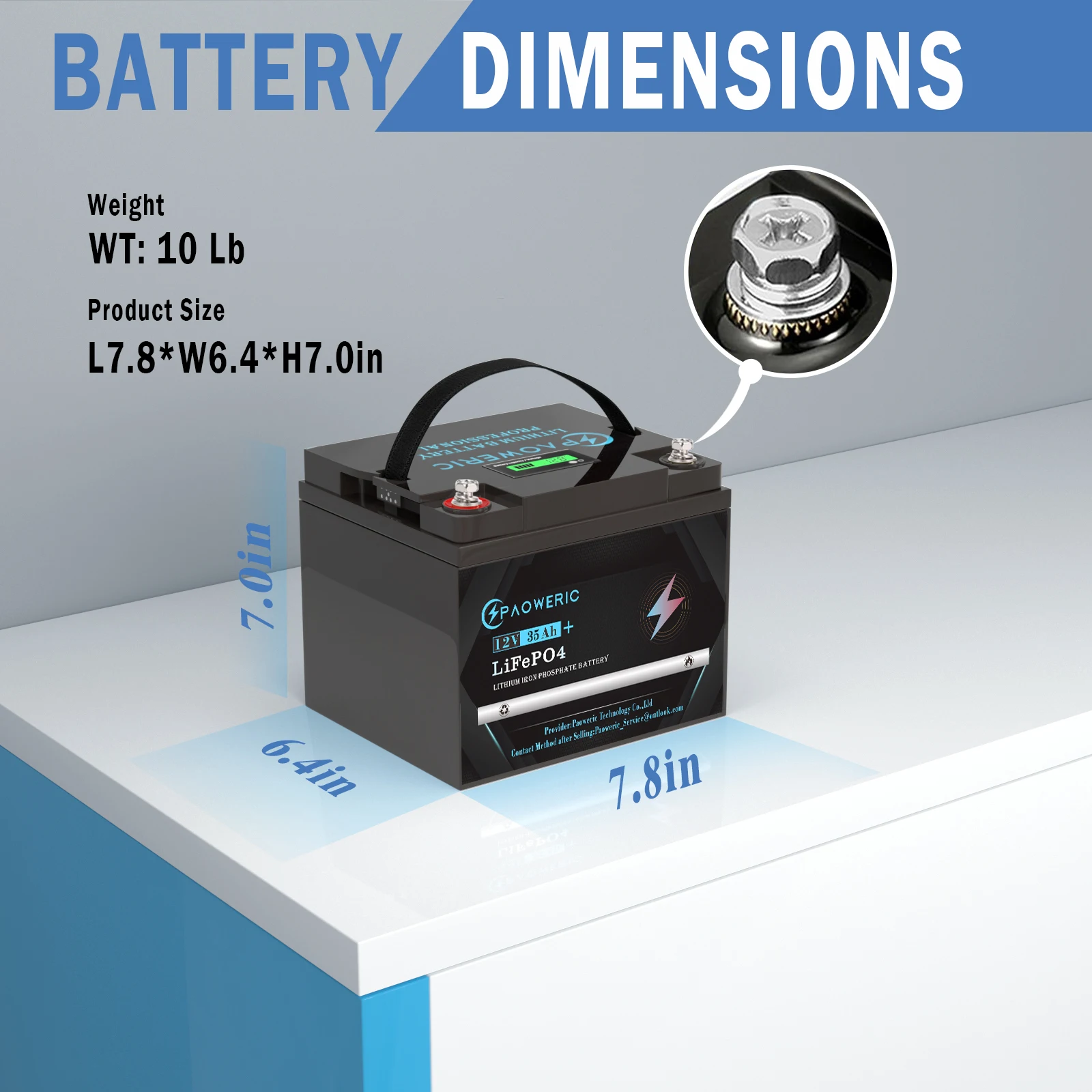Bateria de Lítio Recarregável, Bateria LiFePO4, 12V 100Ah, 1 Pacote de 12V 100Ah, para RV,Solar, Marinho, Trolling Motor,Off-Grid