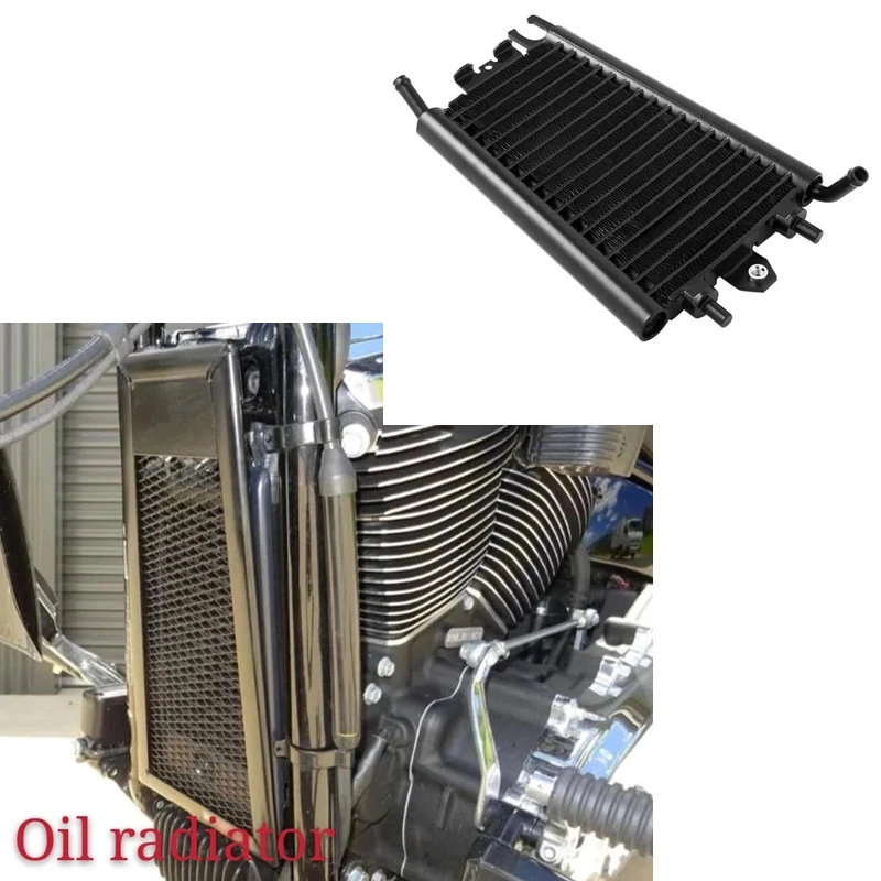 

Motorcycle Oil Cooler Device Cooling Radiator For Harley Softail Heritage Breakout Slim Fat Boy Street Bob Low Rider 2018-2023