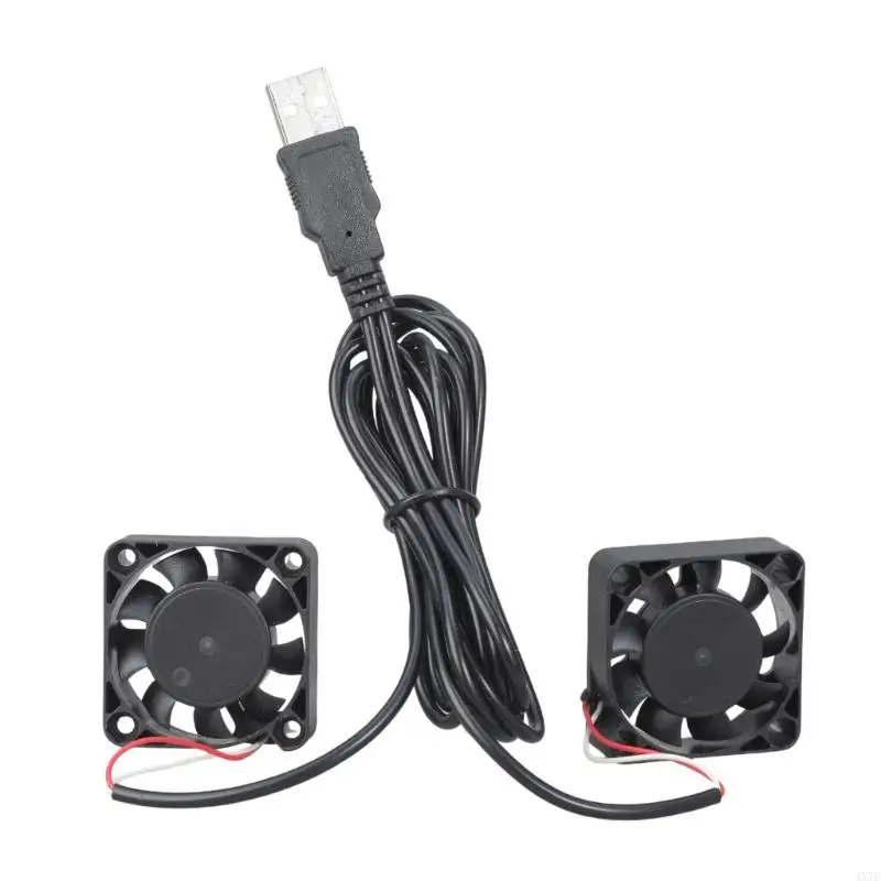 

4X7E Router Cooling Fan PC Box Quiet 5V USB Power 40mmx40mmx10mm Cabinet Cooling Fan 6CM Protective Net Replacement