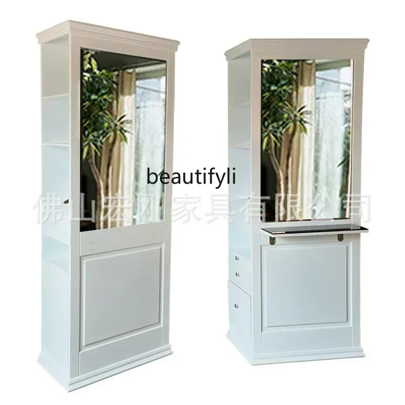 

NewBarber Shop Mirror Counter Integrated Desktop Double-sided Hair Mirror Makeup Mirror Hair Salon