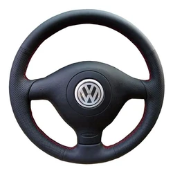 Artificial Leather Car Steering Wheel Covers for Volkswagen VW Golf 4 Passat B5 1996-2003 Seat Leon 1999-2004 Polo 1999-2002