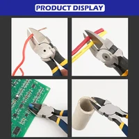 Pince coupante professionnelle 5/6/7 pouces, outil de dénudage de fil, coupe latérale, bavures de câble, électriciens, outils manuels de réparation de bricolage 6
