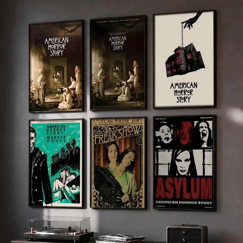 Movie A-American Horror Story Poster HD Home Wall Stickers House hallway Living Room Bedroom Bar Office Decor Art Prints