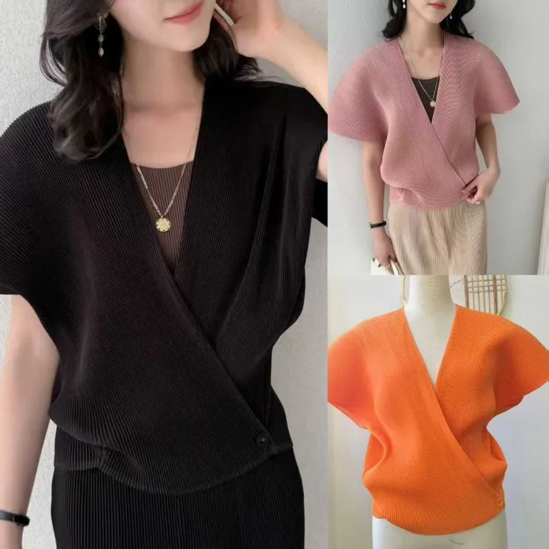 

Miyake Pleated Plisse Jacket Women 2026 Spring High-end Pleats Clothing Advanced Design Sense Fashion Casual Fold Top Jacket