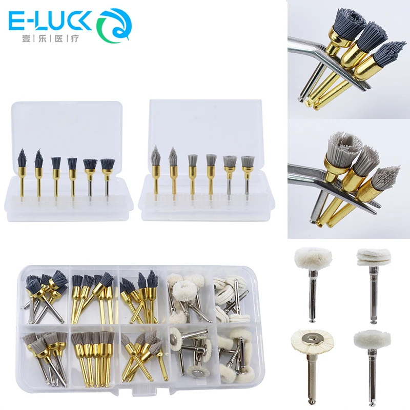 Dental Polishing Brush Aluminium Oxide Silicon Carbide Polishing Brushes Polishers for Rotary Tools Jewelry Buffing 2.35mm