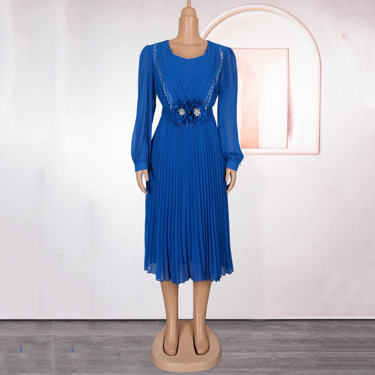 Elegant African Chiffon Dresses for Woman Plus Size 2025 New Dashiki Ankara Turkey Outfits Gowns Fashion Muslim Wedding Party