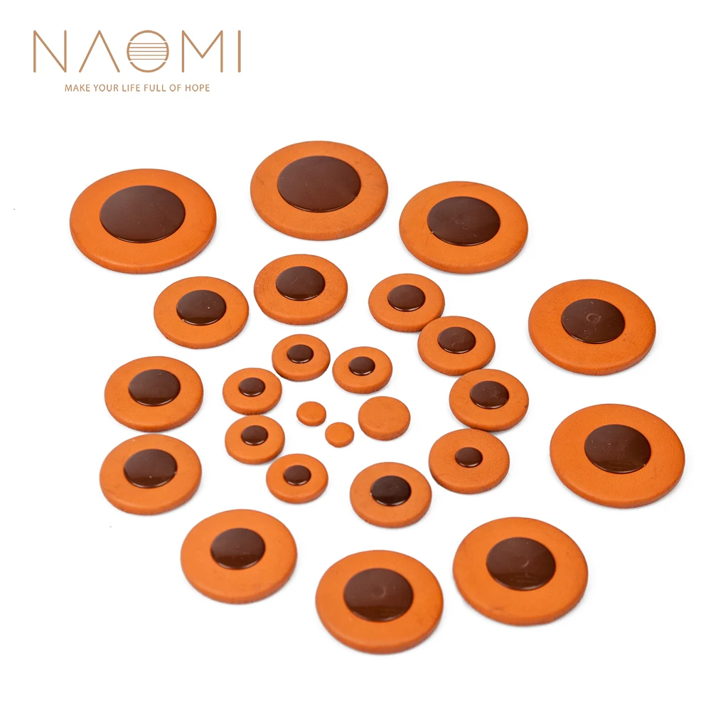 NAOMI Saxophone Pads Soprano Alto Tenor Baritone Sax Leather Pads Replacement For YAMAHA Sax 26/ 275/ 200DR 380 480 475 62