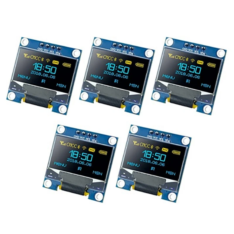 OLED Display Screen Board 0.96 Inch Driver IIC I2C Serial Mini Self-Luminous Display Screen Board