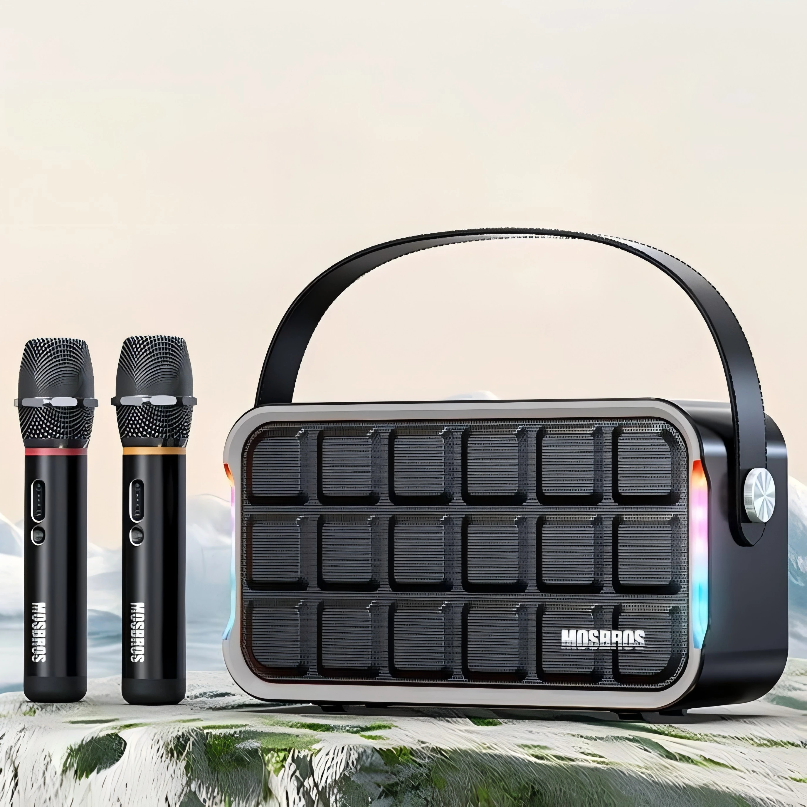 

Outdoor 100W Subwoofer Speaker Karaoke Wireless Portable Microphone Speaker High Quality Audio Player