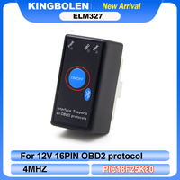 KINGBOLEN Button ELM327 4MHz PIC18F25K80 Chip V1.5 Bluetooth Wifi ELM 327 OBDII Diagnostic Tool for IOS Android OBD2 Scanner