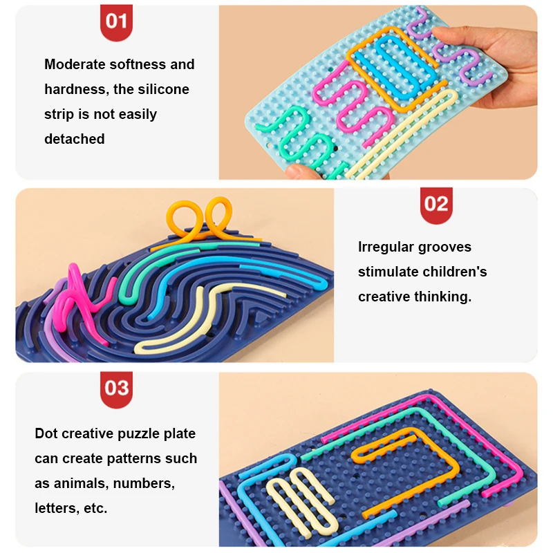 1 قطعة ترقية سيليكون لوحة النشاط الحسي تململ مكافحة الإجهاد لعب للأطفال DIY بها بنفسك الإبداعية ثلاثية الأبعاد لغز لعبة الفتيان والفتيات الهدايا #4