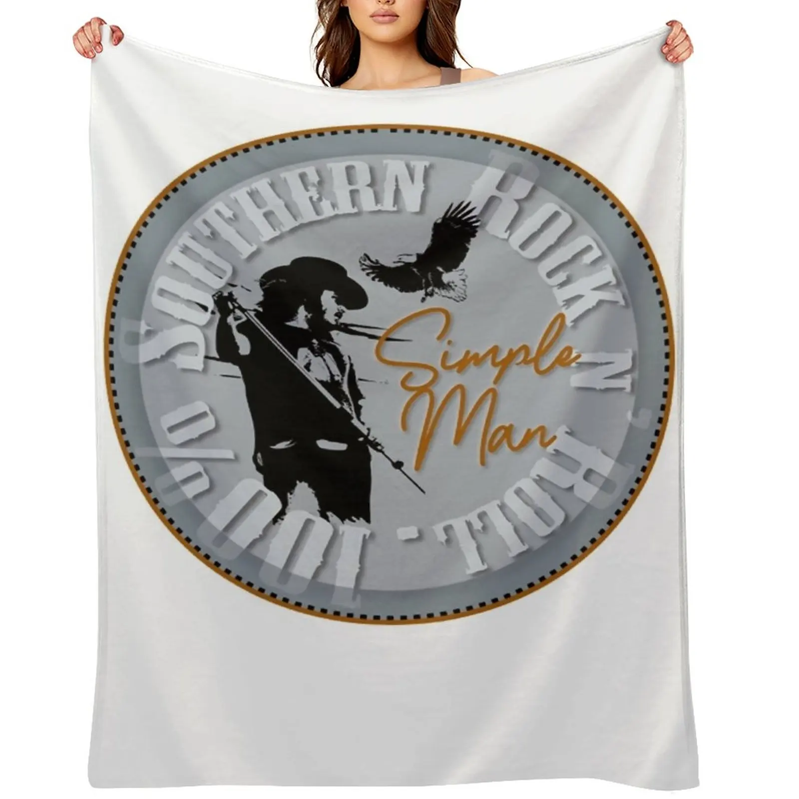 

Simple Man Throw Blanket anime Loose Plush Quilt Blankets