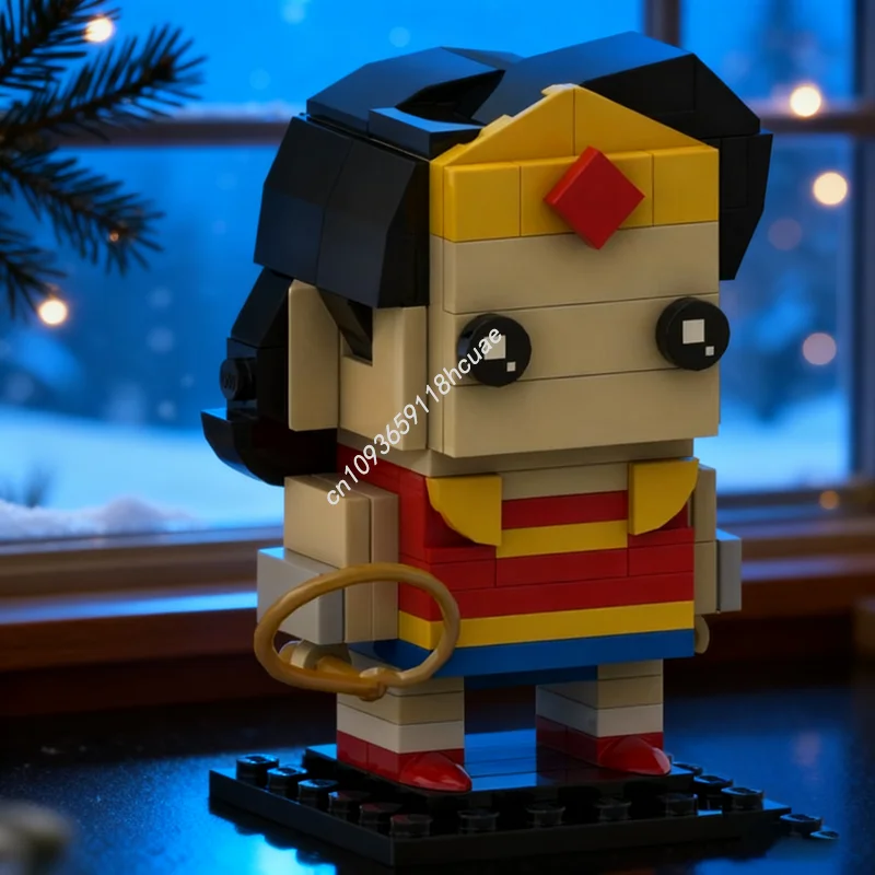 

116 шт. MOC Wonder Girl Brickheadzed модель строительные блоки строительные рождественские подарки сборные игрушки креативный кирпич на день рождения