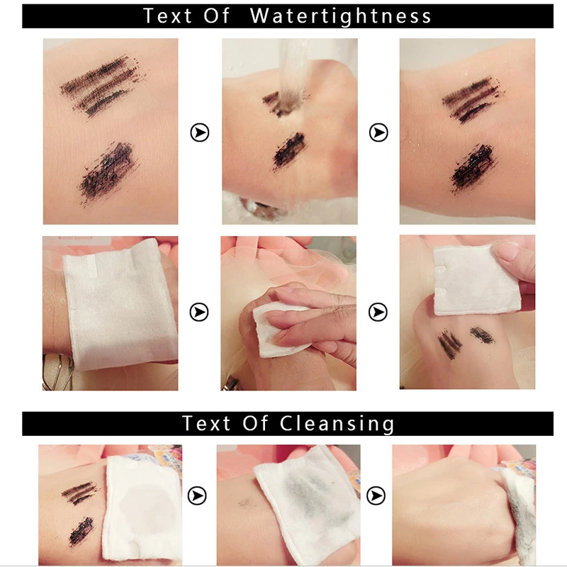 Qibest Silver Tube Waterproof Mascara Make Long & Curl Eyelashes Not Dizzy Easy To Remove Black Mascara Everlong Lasting