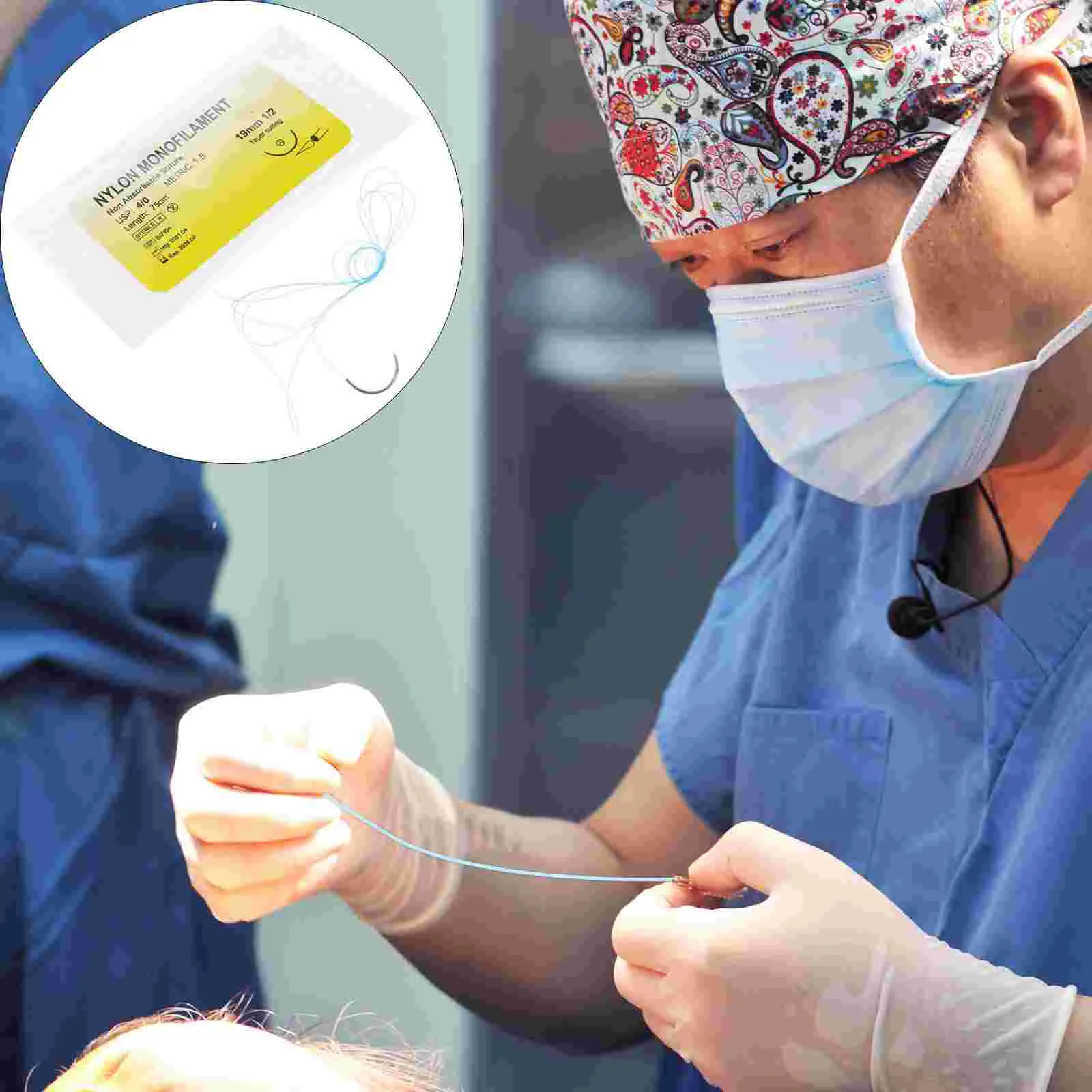 1pc Monofilament Thread Needle Suture Practice Kit Medical Teaching Tool Thread Suture Practice Equipment