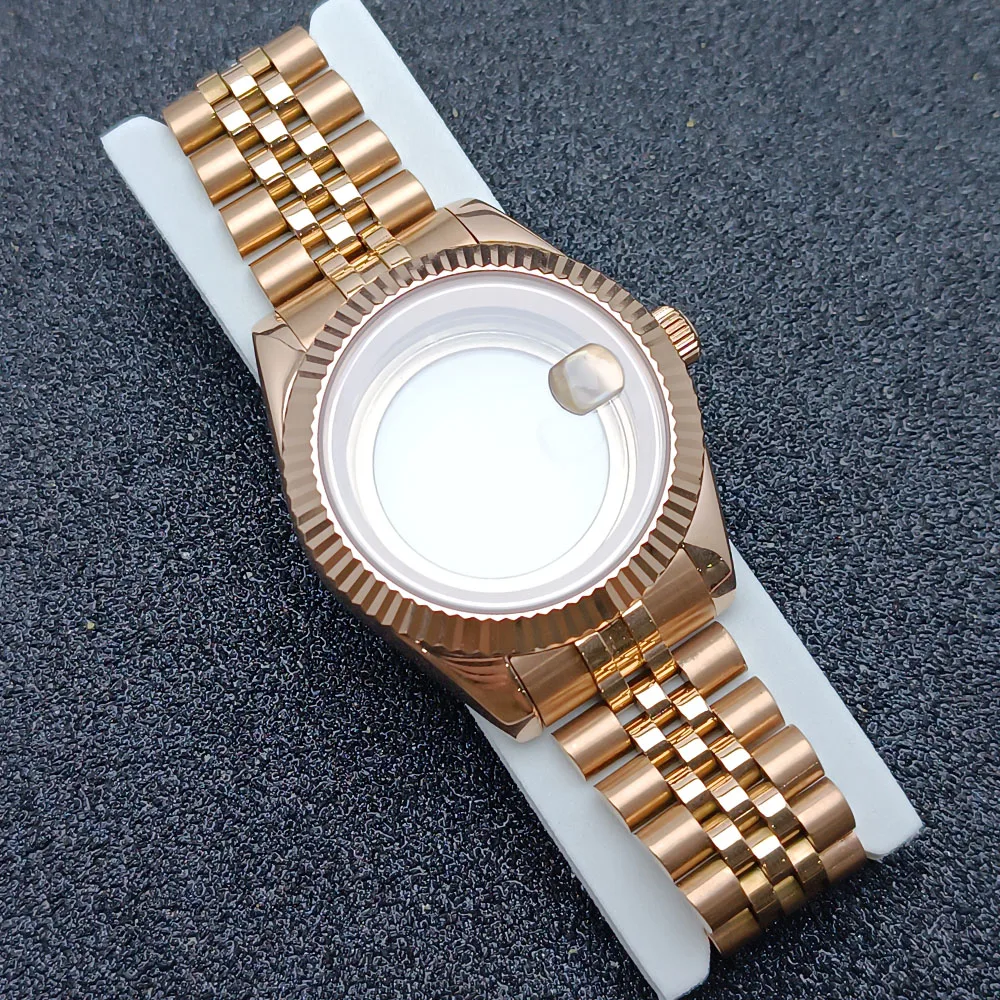 Dwayne Campbell Nh35 Gehäuse 41mm hochwertige Herren Stahl gehäuse Uhr passt nh35/36 Uhrwerk Uhren box Saphirglas Armbanduhren 7
