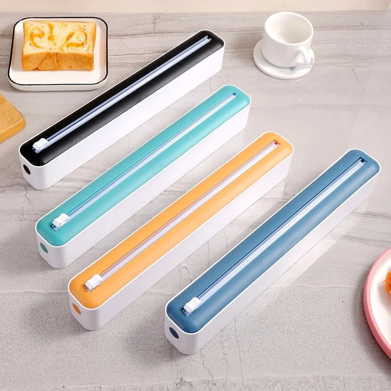 Multifunctional Sliding Cling Film Cutter, Tear‑Free Household Cutter for Plastic Cling Film & Aluminum Foil, Kitchen Tool image 3
