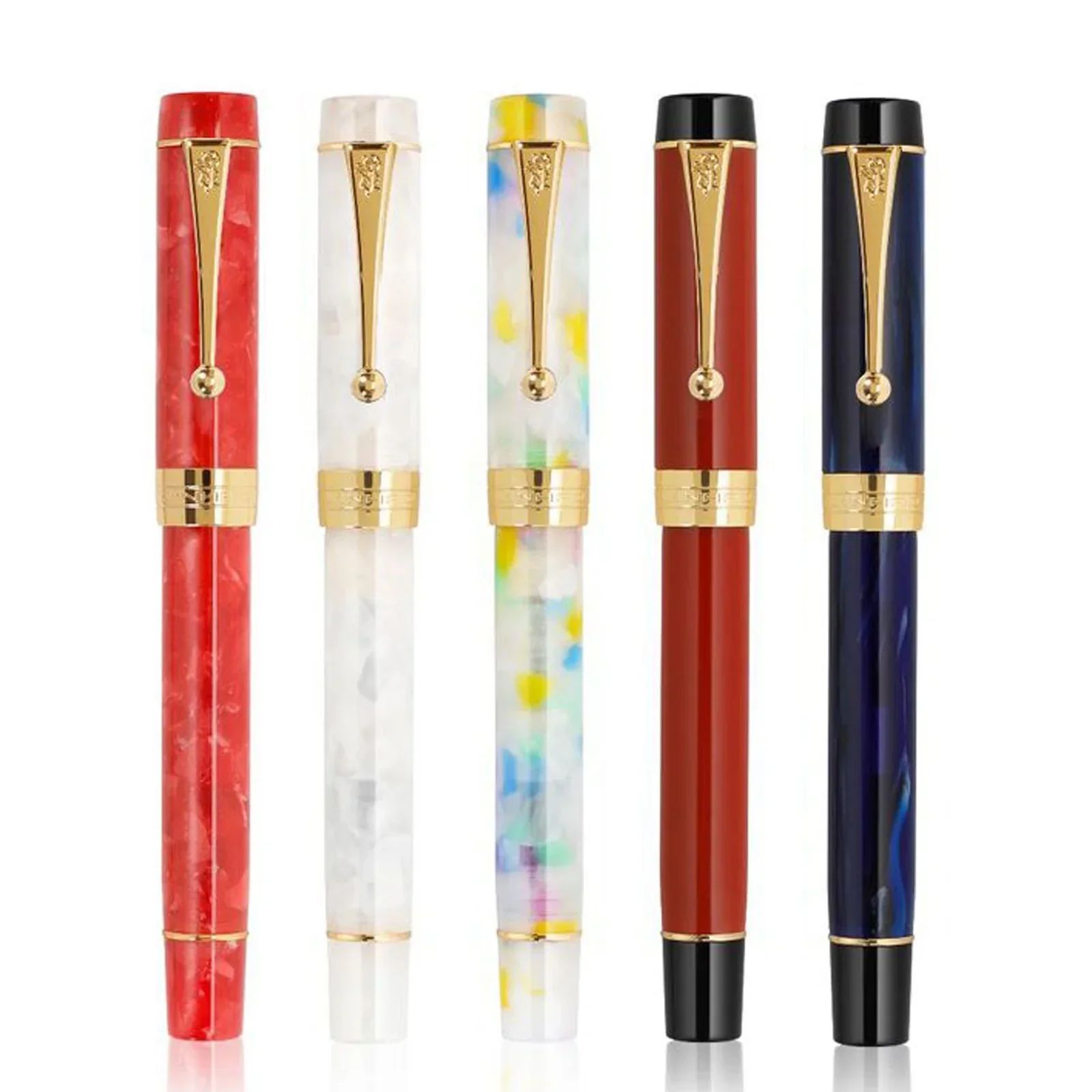 

Jinhao 100 Centennial Resin Fountain Pen With Ball head Clip F 0.5mm Nib school office business supplies Xmas gift for students