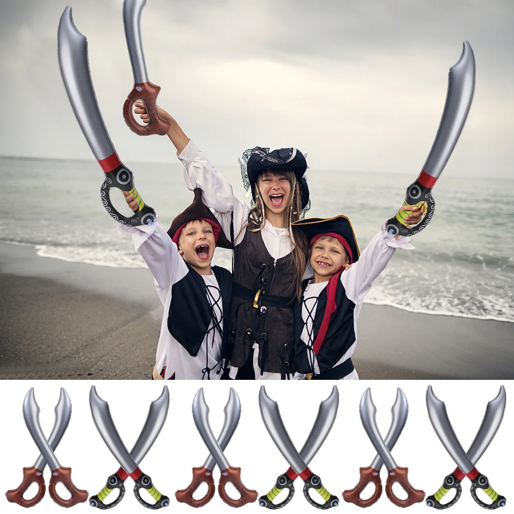 Halloween Pirate Knife Balloon PVC Air Balloon Inflatable Toys Birthday Party Decorations Children's Fun Gifts Cosplay Supplies