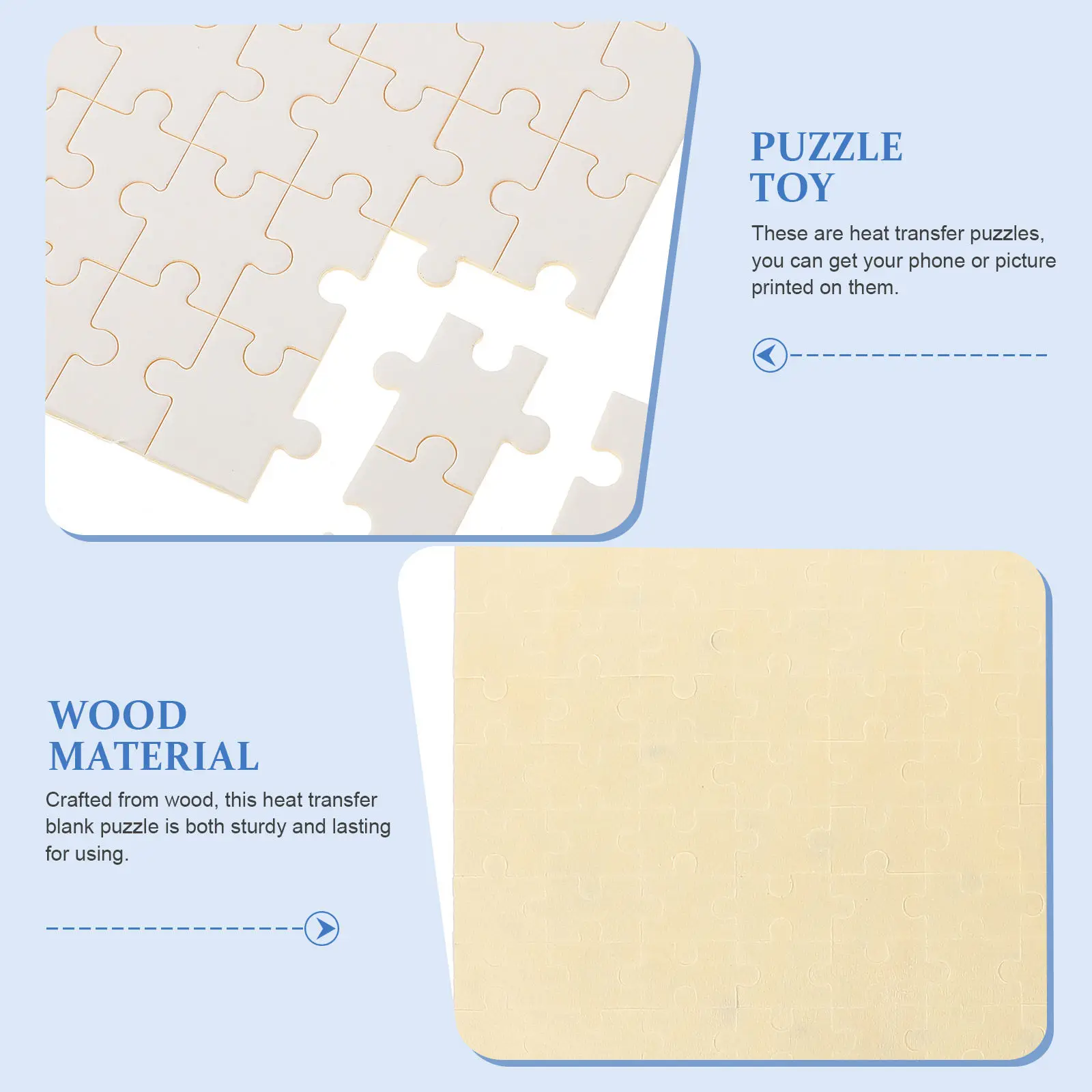

4pcs Blank Puzzle DIY Sublimation Prints 35x25cm 200Pieces Custom Sublimation Puzzles Heat Transfer Art Supplies