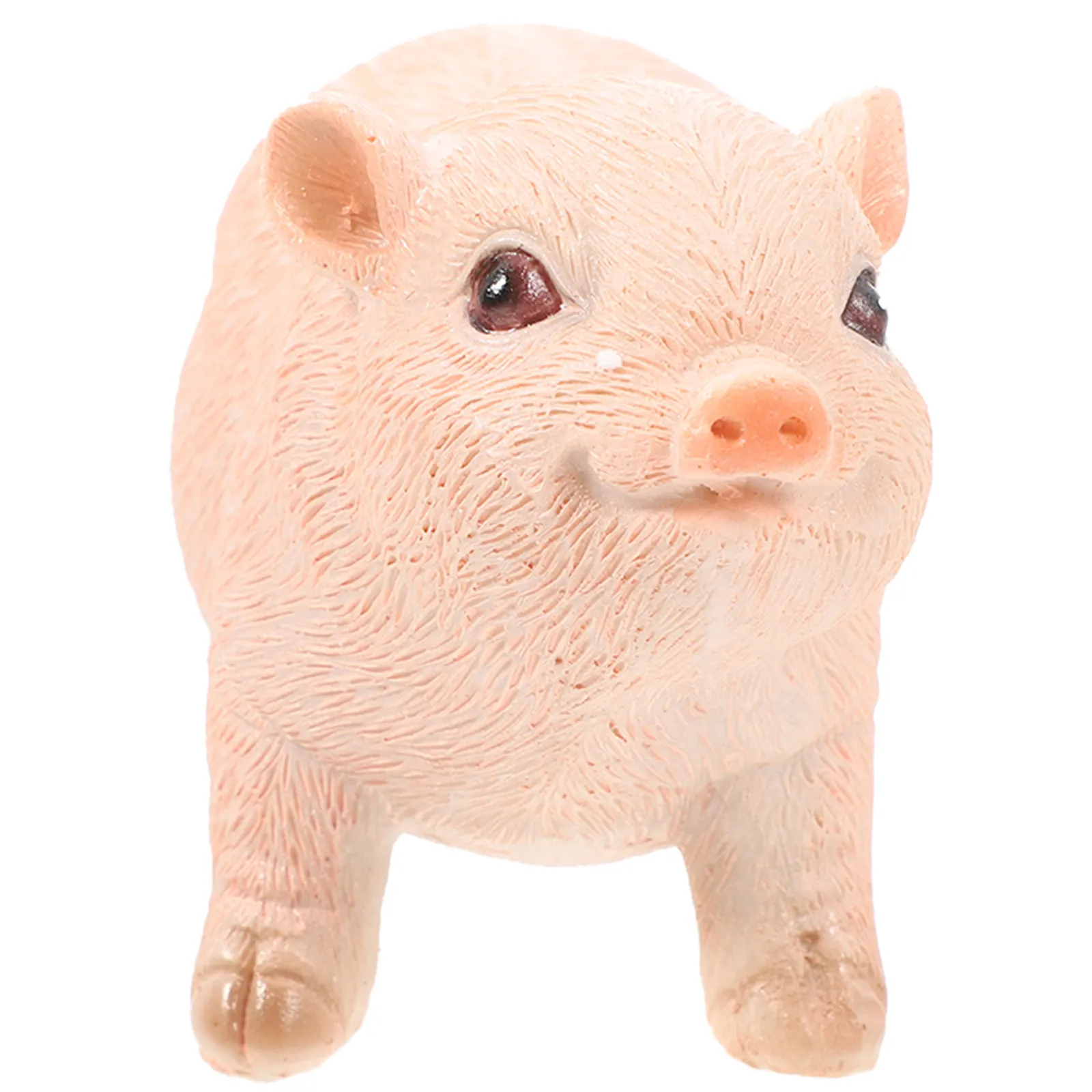 

High Detail Resin Pig Sculpture Vibrant Lifelike Small Pig Statue for Early Development Classroom Activity Ocean Theme Decor