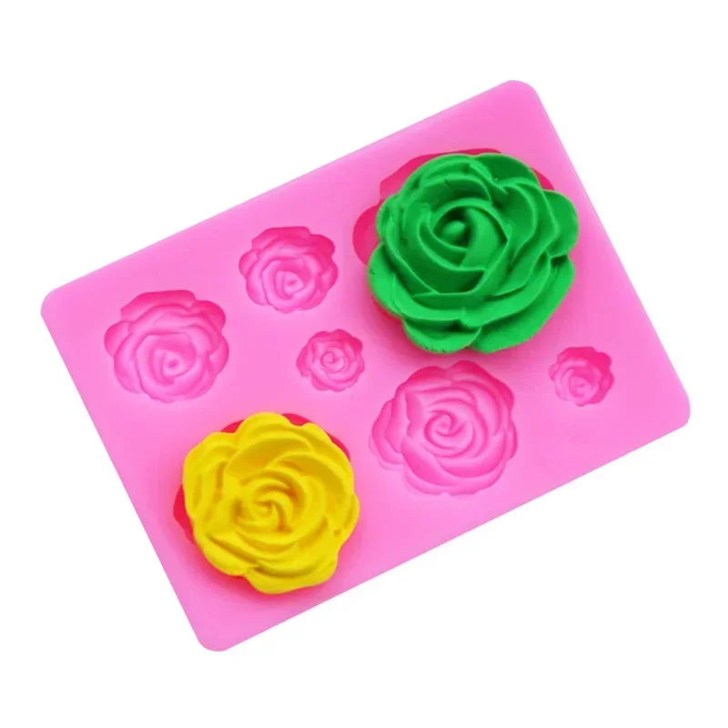 Silicone Flower Plants Loveheart Model Shaping Mould Sculpting Tools DIY Soft Clay Pottery Sculpture Mold Art Handmade Tools