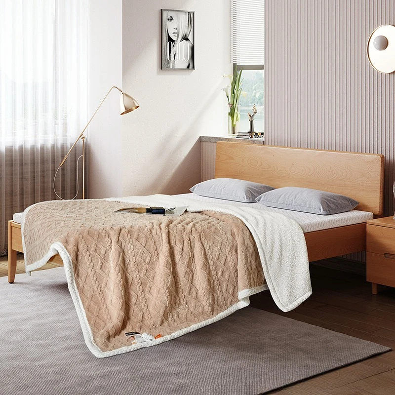 Coperta in pile di cotone jacquard