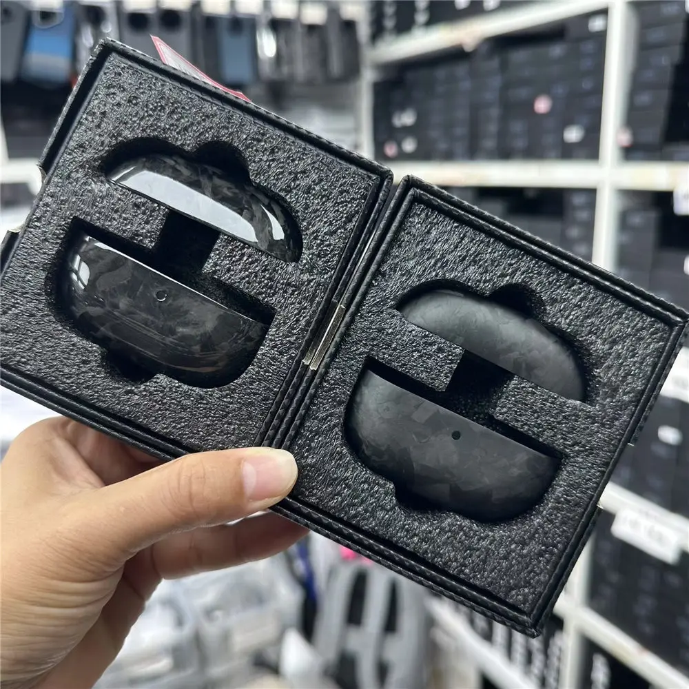 

Premium Real Carbon Fiber Slim Case for Huawei FreeBuds Pro4/Pro3 Irregular Forged Hard Cover