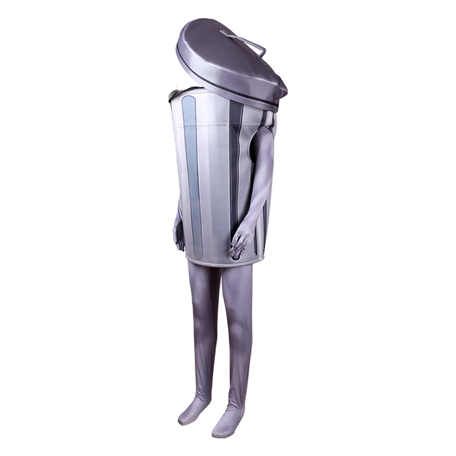 Disfraz de Cosplay Lordly Trashcan para hombre, cubo de basura, mono de Halloween, trajes de personaje de juego