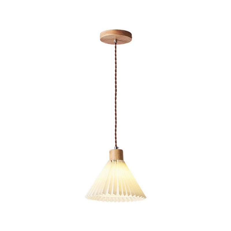 TKOH-candelabro de noche plisado nórdico, lámpara colgante de mesa para el hogar, dormitorio, comedor, accesorios de iluminación modernos