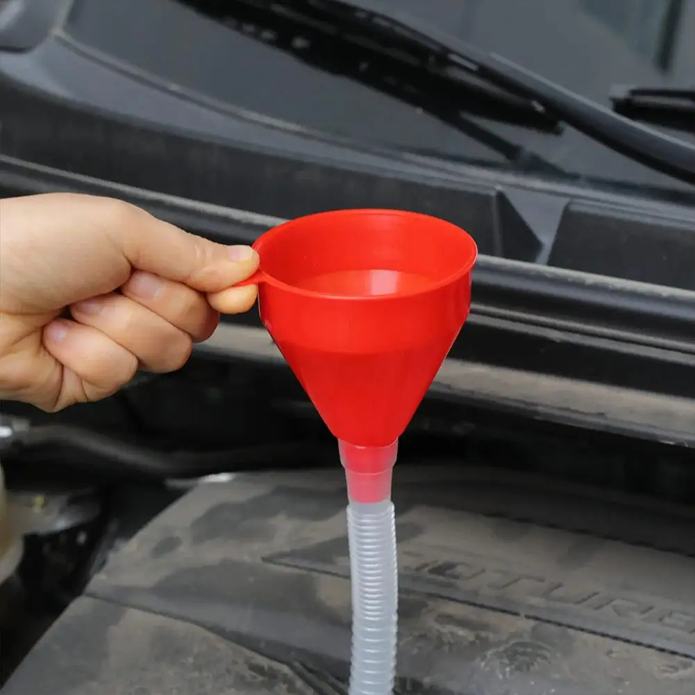 Universal Car Refueling Funnel Detachable Telescopic Engine Long Pipe Gasoline Oil Funnel Auto Motorcycle Filling Funnels