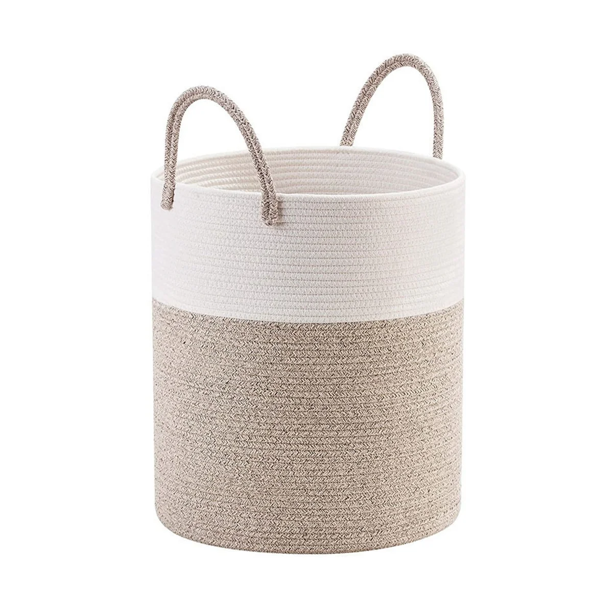 Woven Clothes Basket Knitted Clothes Basket Cotton Rope Foldable Clothes Basket Storage Basket Wardrobe Storage Basket