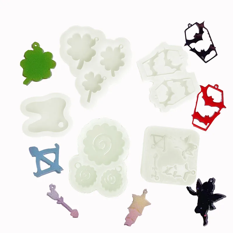 DIY Fish Plate Leaf Angel Arrow Tooth Earring Mold Silicone Epoxy Resin Molds Jewelry Tool Jewelry Accessories