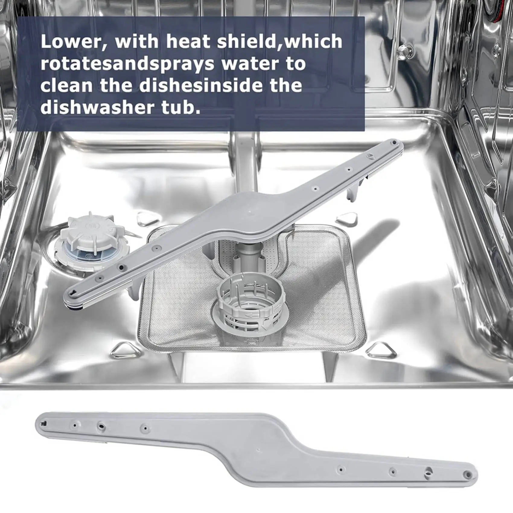 【Popular】2X 154568002 Braço de pulverização inferior para máquina de lavar louça para Electrolux Frigidaire 154568001 5304517203 AP3958746, EA1524955 1196170