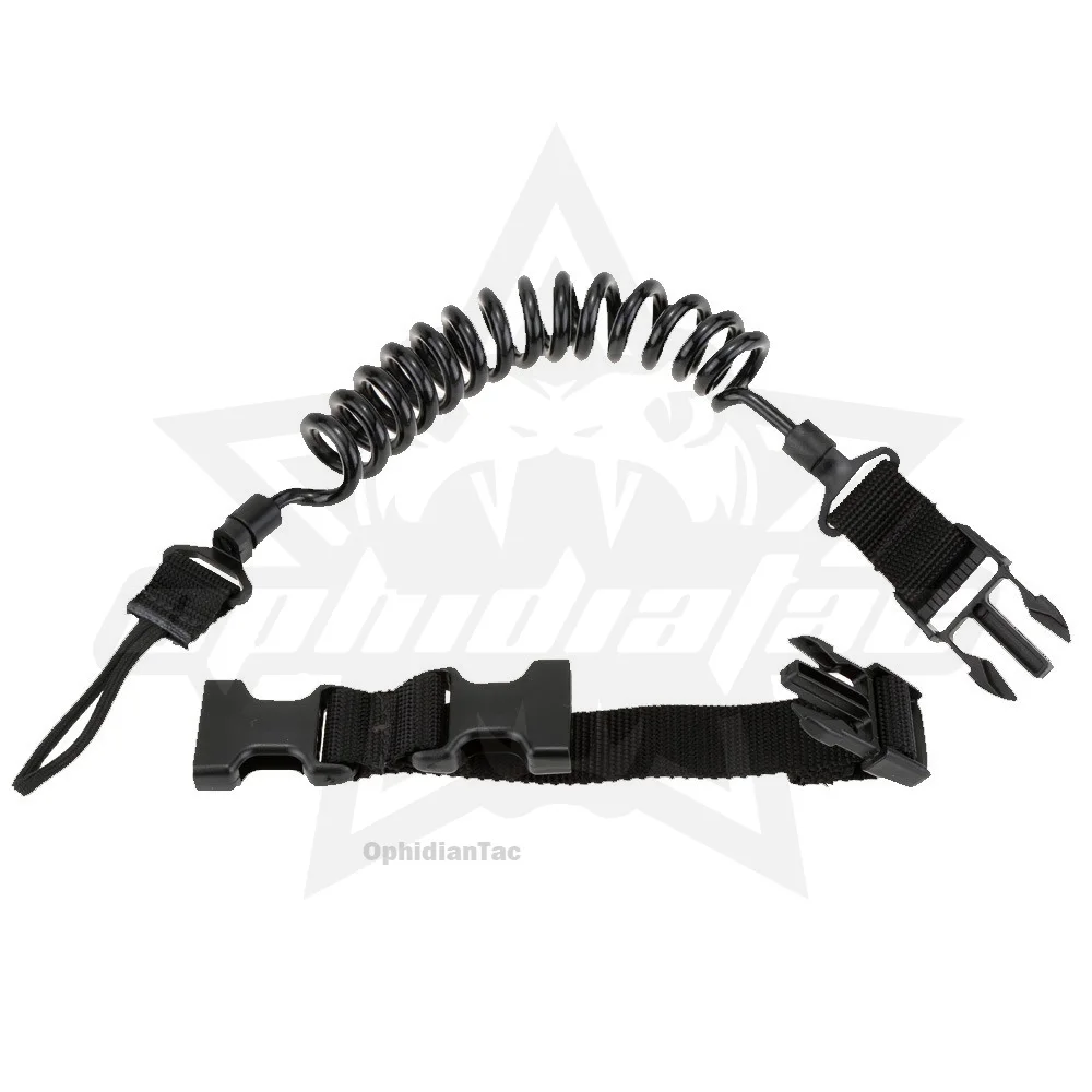 Multifunctional Anti-lost Elastic Lanyard Spring Safety Belt Key Ring Chain Flashlight Hunting Accessories
