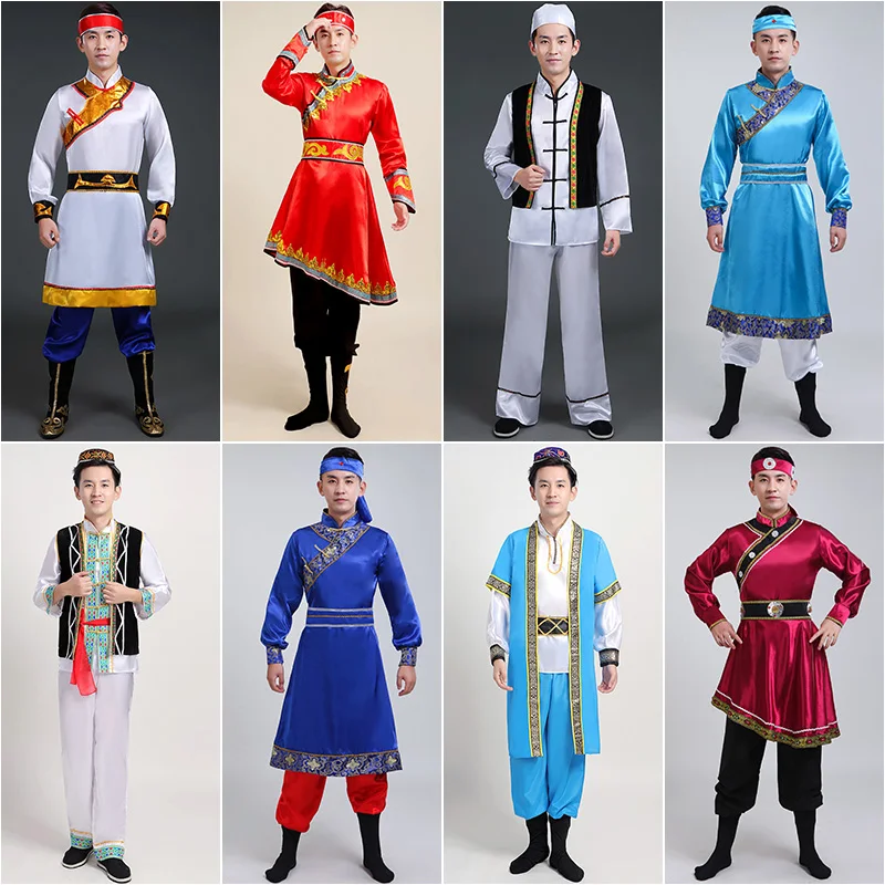 

Minority Clothing Adult Men Miao Zhuang Tujia Yao Dong Mongolian Performing Costumes