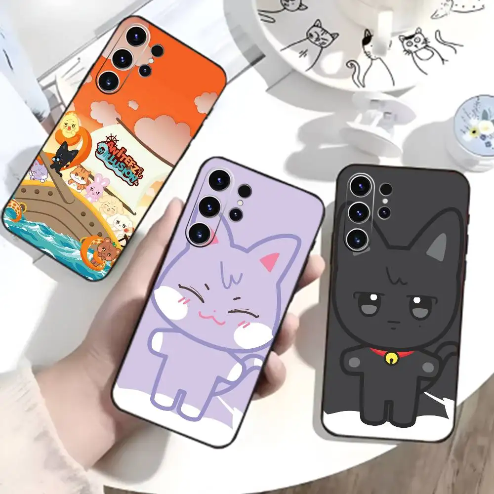 

Hot A-ATEEZ Kpop Phone Case For Samsung S26,S25,S24,S23,S22,S30,S21,Ultra,Plus,FE 5G Black Soft Cover
