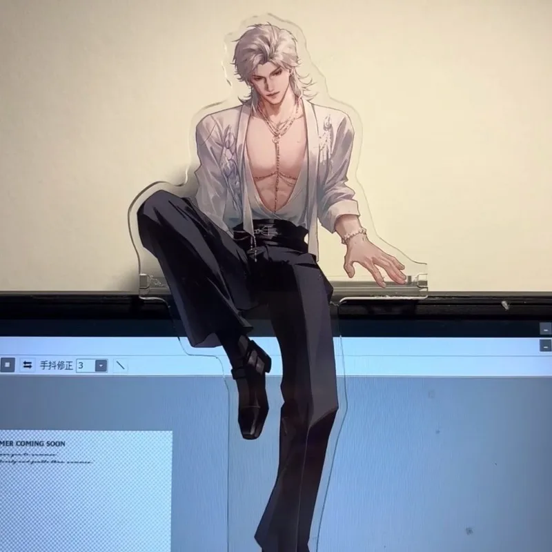 

Love and Deepspace Sylus Sitting Acrylic Standing Sign Cosplay Accessories Anime Model Desktop Decoration Fan Collection Gifts