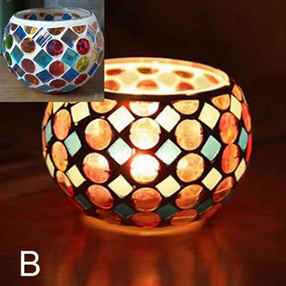 

Glass Moroccan Style Tea Light Votive Centerpiece Candle Holder Home Decor Candle Jar Candlestick