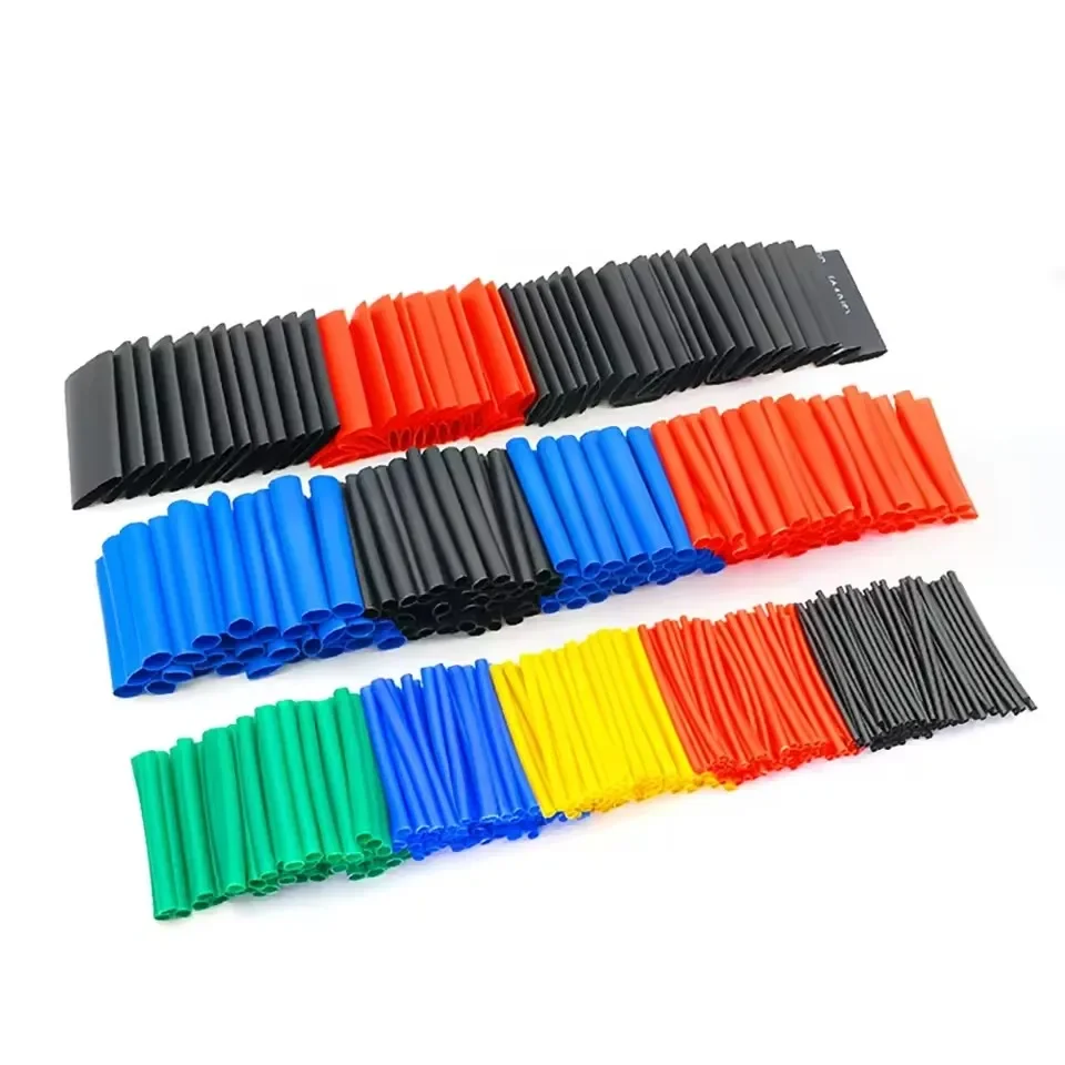 127-750pcs Heat-shrink Tubing Thermoresistant Heat Shrink Tube Wrapping Kit Electrical Connection Wire Cable Insulation Sleeving