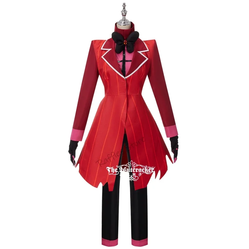 Anime Hazbin Helluva Alastor Cosplay Costume pour hommes et femmes, perruque d'hôtel, uniforme de fête, tenue d'Halloween trempée, uniformes, manteau, dessin animé