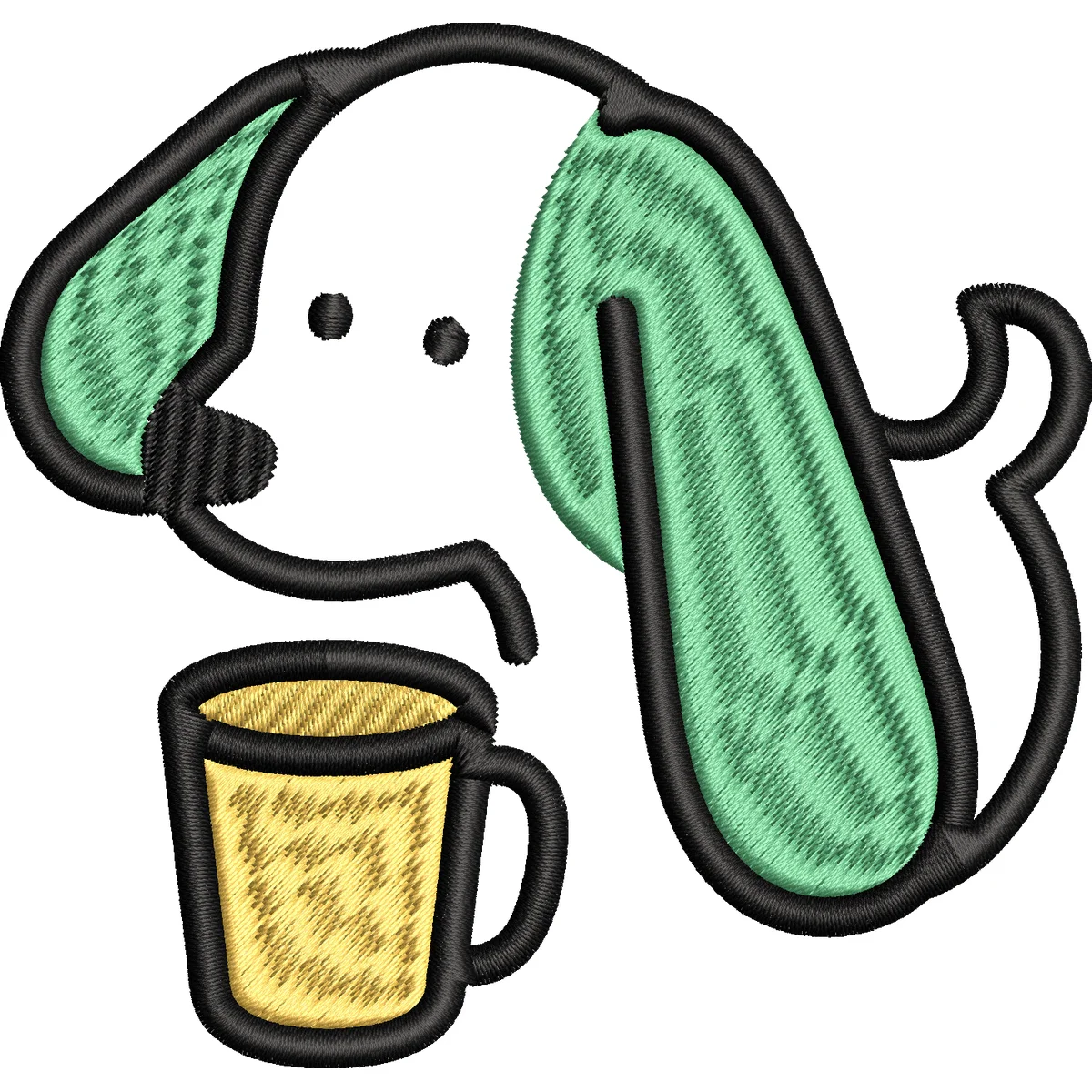 Premium Big Ear Dog Embroidery Sweatshirt | Y2K for Boys Girls - moletom masculinos nuevo Camping & Hiking Embroideried Hoodie