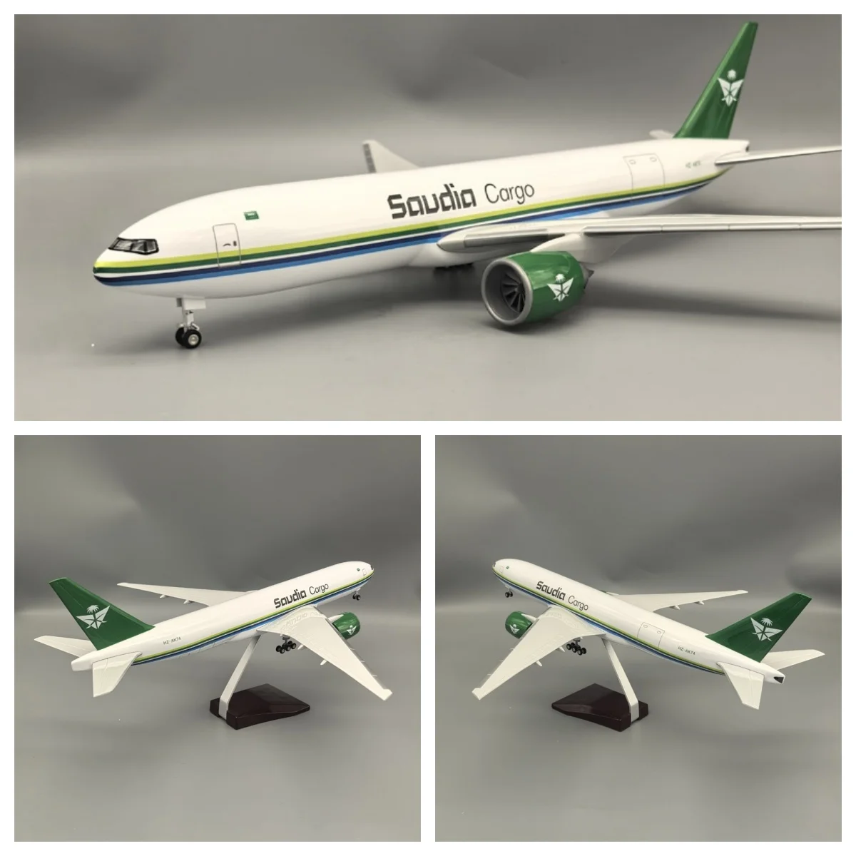 

Boutique Decoration 1/130 Diecast Resin Model B777 Saudi Airlines Cargo Transport Airplane Airlines Collection Display Gift