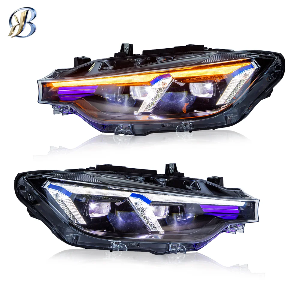 Suitable for refitting 12-18 BMW BMW3 Series F30/F35 laser headlights, daytime running lights and double hook headlights.