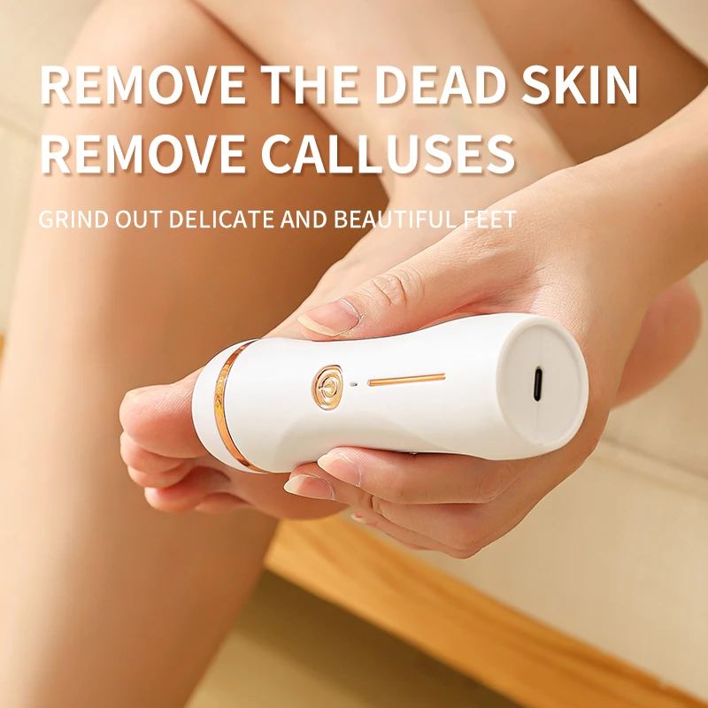 Rechargeable Electric Foot Grinder Portable Foot Care Tool Full Automatic Dead Skin Exfoliator for Feet Heel Skin Polishing