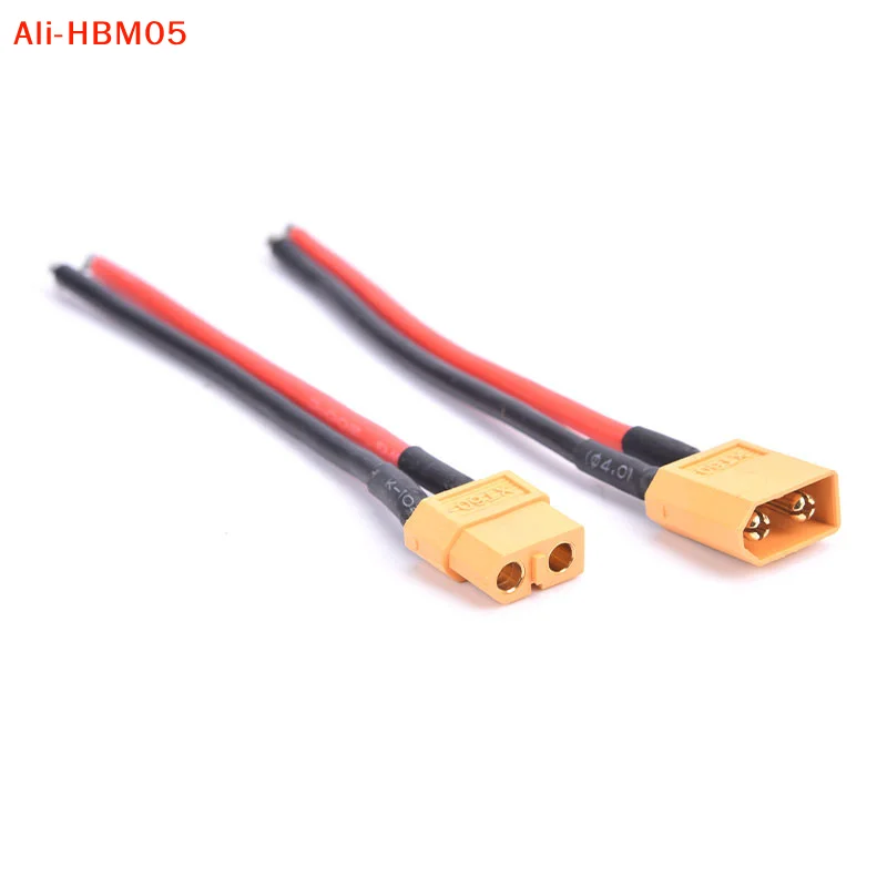 (HB05)1set XT60 XT-60 Male+Female Connectors Plugs With Silicon 14 AWG Wire For RC Lipo Battery (1 Pair) Banana Plug Connectors