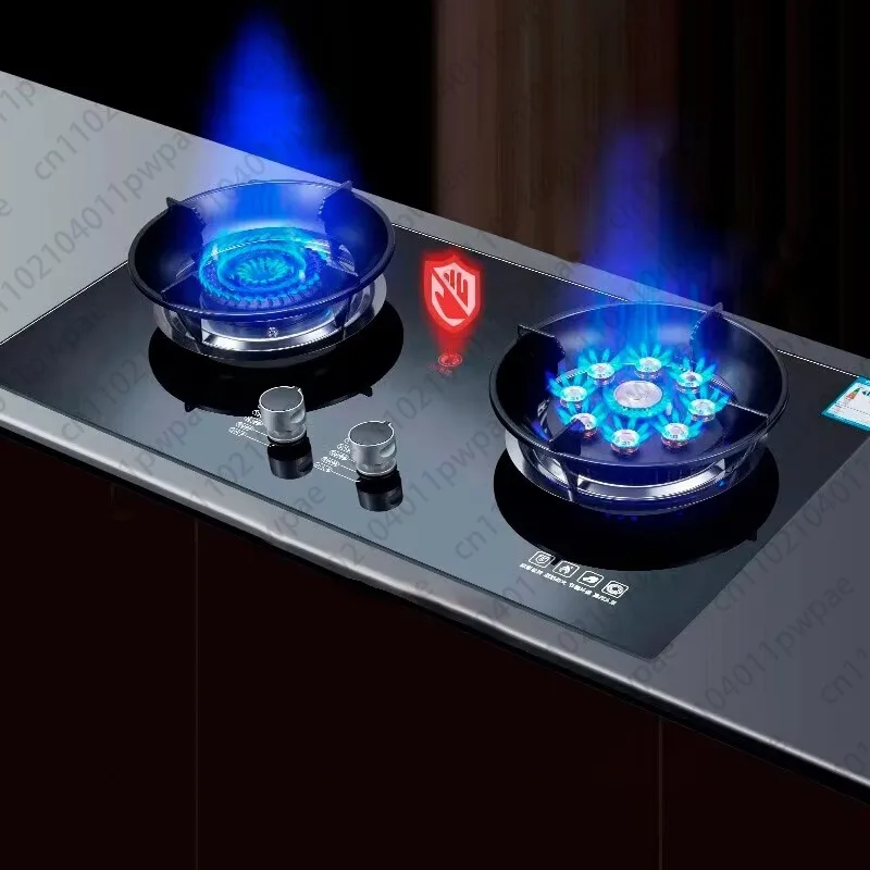 موقد غاز بقدرة 5.2 كيلو وات، تصميم مدمج على سطح الطاولة ثنائي الشعلة، سهل التركيب والاستخدام #1